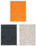 Memento Mori: Fluorescent Orange; Memento Mori: Stone Black; and Memento Mori: Off White by Virgil Abloh & Takashi Murakami, 2018, Three screenprints in colours, on wove paper, with full margins, sold Jun 2022