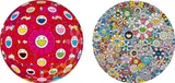 Thinking Matter (Red); and Celestial Flowers by Takashi Murakami, 2016; and 2018, Two offset lithographs in colours, on smooth wove paper, the full sheets, sold Jun 2022