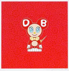DOB Carmellia Red by Takashi Murakami, 2021, Lithograph in colours, on wove paper, with full margins, sold Jun 2022