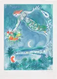 Sirène et poisson, from Nice et la Côte d'Azur (Siren and Fish, from Nice and the French Riviera), by Charles Sorlier (M. & S. 28) by Marc Chagall, 1967, Lithograph in colours, on Arches paper, with full margins, sold Sep 2022