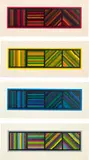 Bands (Not Straight) in Four Directions (K. 1999.01) by Sol LeWitt, 1999, The complete set of four woodcuts in colours, on Zangetsu paper, with full margins, sold Sep 2022