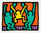 Keith Haring, Pop Shop I: one plate (L. p. 82), 1987, Screenprint in colours, on Coventry Rag paper, with full margins