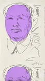 Mao (wallpaper) (F. & S. 125A) by Andy Warhol, 1974, Screenprint in colours, on wallpaper, the full sheet laid to canvas, sold Sep 2022
