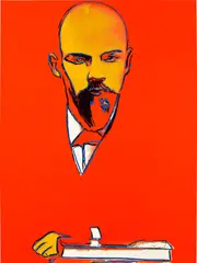 Andy Warhol, Red Lenin (F. & S. 403), 1987, Screenprint in colours, on Arches 88 paper, the full sheet