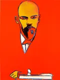 Red Lenin (F. & S. 403) by Andy Warhol, 1987, Screenprint in colours, on Arches 88 paper, the full sheet, sold Sep 2022