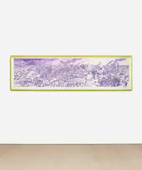 Print for a Politician (Violet) by Grayson Perry, 2005, Etching in violet from three plates, printed on one sheet of BFK Rives paper, with full margins, sold Sep 2022