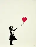 Girl with Balloon by Banksy, 2004, Screenprint in colours, on wove paper, with full margins, sold Sep 2022