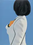 Alex Katz, Vivien in White Coat, 2021, Screenprint in colours, on Saunders Waterford paper, the full sheet