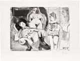 Pablo Picasso, Filles entre elles, la sous-maîtresse (The Women Amongst Themselves, the Madam), plate 134 from Séries 156 (Bl. 1989, Ba. 1999), 1971, Etching and aquatint, on BFK Rives paper, with full margins
