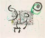 Joan Miró, Fissures (Cracks): plate X (D. 463), 1969, Etching and aquatint in colours, on BFK Rives paper, the full sheet