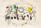 Joan Miró, Gravures pour une exposition (Engravings for an Exhibition): plate 2 (D. 607), 1973, Etching and aquatint in colours, on Arches paper, the full sheet