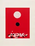 Crimson Ground (A.A.A. 73) by Adolph Gottlieb, 1972, Screenprint in colours, on wove paper, with full margins, sold Sep 2022