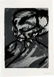 Frank Auerbach, Head of G.B., from Heads and Figures (M. 13), 1966, Screenprint in colours, on T.H. Saunders paper, with full margins