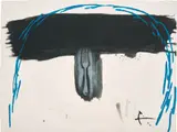 Antoni Tàpies, Arc blau (Blue Bow) (G. 288), 1972, Etching and aquatint with carborundum in colours, on wove paper, the full sheet