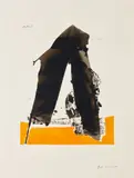 The Basque Suite: one plate (E. & B. 79, B. 50) by Robert Motherwell, 1971, Screenprint in colours, on J.B. Green paper, with full margins, sold Sep 2022