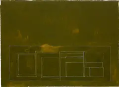 77-17 by Robyn Denny, 1976, Gouache and crayon, on T.H. Saunders paper, offered Sep 2022