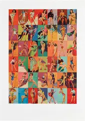Peter Phillips, Glamour Girls, 1974, Offset lithograph in colours, on BFK Rives paper, with full margins