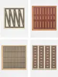 Gordon House, E. Quoined Chase; F. Mitred Matrix; C. Vertical Screen; and A. Ladder Box (B. 41, 48, 45, 43), 1970, One etching and aquatint, and three lithographs in colours, on wove and Arches papers, with full margins