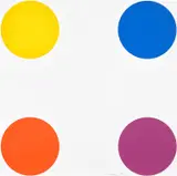 Norleucine, from 12 Woodcut Spots by Damien Hirst, 2010, Woodcut in colours, on wove paper, the full sheet, sold Sep 2022