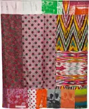 Robert Rauschenberg, Samarkand Stitches #I, from Samarkand Stitches (Gemini G.E.L. 1404), 1988, Unique fabric assemblage including Ikat silk and domestic fabrics with screenprinting