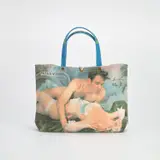 Jeff Koons, Made in Heaven, 1990, Screenprint in colours, printed on both sides of a canvas tote bag, contained in a Plexiglas case
