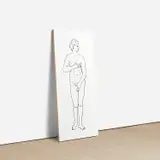 Katharina Fritsch, Lexikonzeichnung (2. Serie: Mensch) [Lexicon Drawing (2nd Series: Human)], from Door Cycle, 2006, Screenprint on both sides of a white Amphibolin primed wooden door panel