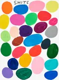 David Shrigley, Shits, 2019, Hand-painted acrylic, on Fabriano Artistico paper, the full sheet