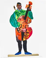 Lubaina Himid, Naming the Money: Kwesi, 2004/2021, from Tate Modern 21 Years Portfolio, 2021, Screenprint in colours, on Somerset Satin paper, with full margins
