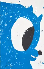 Nicolas (Blue) by Szabolcs Bozó, 2020, Lithograph in colours, on wove paper, the full sheet, sold Sep 2022