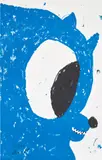 Szabolcs Bozó, Nicolas (Blue), 2020, Lithograph in colours, on wove paper, the full sheet