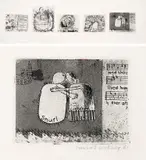David Hockney, Gretchen and the Snurl (E.A. 429, S.A.C. 9, M.C.A.T. 9)