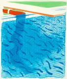 David Hockney, Pool Made with Paper and Blue Ink for Book, from Paper Pools (T.G. 269, M.C.A.T. 234), 1980, Lithograph in colours, on Arches Cover paper, the full sheet, with the accompanying book Paper Pools and its card slipcase