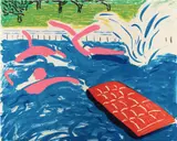 David Hockney, Afternoon Swimming (T.G. 266, M.C.A.T. 233, W.G. 87), 1979, Lithograph in colours, on Arches Cover mould-made paper, the full sheet