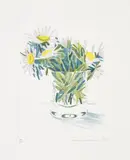 David Hockney, Marguerites (S.A.C. 157, M.C.A.T. 141), 1973, Etching and aquatint in colours, on Arches paper, with full margins