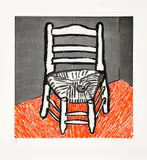 David Hockney, Van Gogh Chair (White), 1998, Etching and aquatint in colours, on Somerset paper, with full margins