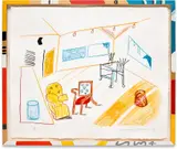 Conversation in the Studio, from Moving Focus (T.G. 271, M.C.A.T. 260) by David Hockney, 1984, Lithograph in colours, on TGL handmade paper, with full margins, sold Sep 2022