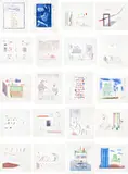 David Hockney, The Blue Guitar (S.A.C. 199-218, M.C.A.T 178-197), 1976-77, The complete set of 20 etching and aquatints in colours, on Inveresk mould-made paper, with full margins, with table of contents and colophon, the sheets loose (as issued) all contained in the original beige leather-covered portfolio with embossed title