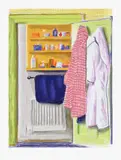 David Hockney, Untitled (577) (Two Robes), 2010, iPad drawing in colours, printed on wove paper, with full margins
