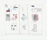 David Hockney, Franco-American Mail, plate 5 from The Blue Guitar (S.A.C. 203, M.C.A.T. 182), 1976-77, Etching and aquatint in colours, on Inveresk mould-made paper, with full margins