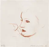 Celia Looks (Gemini G.E.L. 1650, M.C.A.T. 247) by David Hockney, 1980, Lithograph in sepia, on HMP Koller Canvas tan paper, with full margins, sold Sep 2022