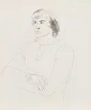 David Hockney, Rudolf Nureyev, circa 1969, Pen and ink drawing on wove paper, framed