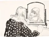 Ann Combing Her Hair (Gemini G.E.L. 830, M.C.A.T. 215) by David Hockney, 1979, Lithograph, on John Koller handmade paper, the full sheet, sold Sep 2022