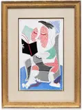 David Hockney, Man Reading Stendhal, July 1986 (M.C.A.T. 302), 1986, Home-made print executed on an office colour copy machine, on Arches Text paper, the full sheet