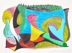 David Hockney, Above and Beyond, from Some More New Prints (Gemini G.E.L. 1625, M.C.A.T. 339), 1993, Screenprint in colours, on Arches 88 paper, with full margins