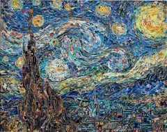 Vik Muniz, Starry Night, after Van Gogh from Pictures of Magazines 2, 2012, Chromogenic print, mounted