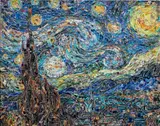 Vik Muniz, Starry Night, after Van Gogh from Pictures of Magazines 2, 2012, Chromogenic print, mounted