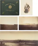 Gustave Le Gray, Souvenirs du Camp de Châlons au Général Regnaud de Saint-Jean d'Angély, 1857, A unique album of 66 albumen prints (44 scenes and 22 portraits) from wet-collodion negatives, mounted to album pages. Fifty-six with red ink facsimile signature stamps and 4 smaller prints with red ink credit stamps, all on the recto; 38 annotated, possibly by Regnaud, in blue ink on the mounts. The majority mounted one-per-page. Oblong folio, dark green leather with gilt embossed title, date, dedication and imperial arms on front cover