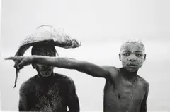 Mário Macilau, Two Boys with a Fish from Faith, 2018, Archival pigment print, mounted