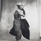 Cocoa Dress (Balenciaga), Lisa Fonssagrives-Penn, Paris by Irving Penn, 1950, Platinum-palladium print, mounted, printed 1980, sold May 2022