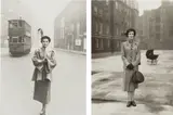 Norman Parkinson, Woman with Tram; Wenda, Peabody Buildings